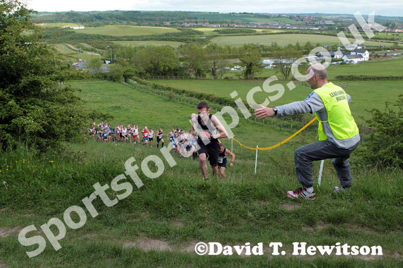 Soon after the start of the Penshaw Hill Race.